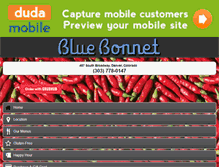 Tablet Screenshot of bluebonnetrestaurant.com